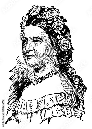 Mary Todd Lincoln, vintage illustration