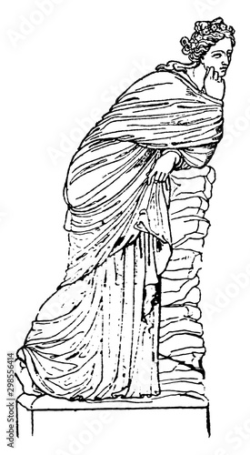 Polyhymnia vintage illustration.
