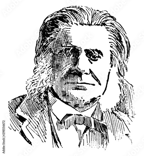 Thomas H. Huxley, vintage illustration