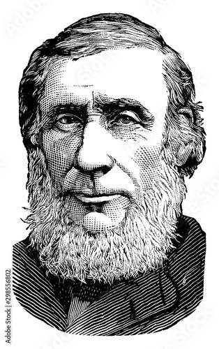 Prof. John Tyndall, vintage illustration