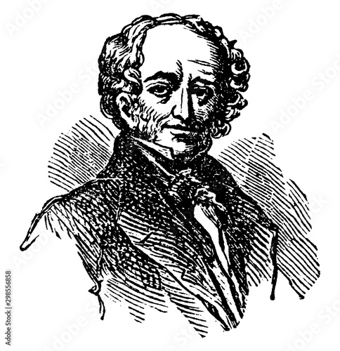 Martin Van Buren, vintage illustration