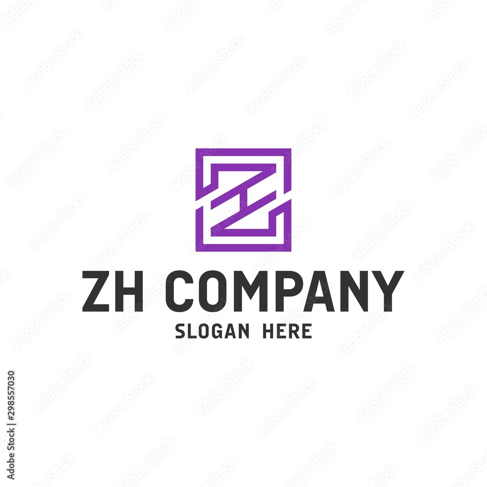 Letter ZH Company Logo Design. Business Icon Design Art. Modern and Creative Brand Design Logo Vector