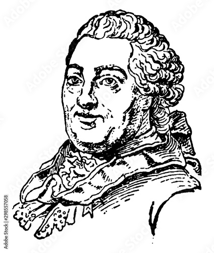 Christian Felix Weisse, vintage illustration