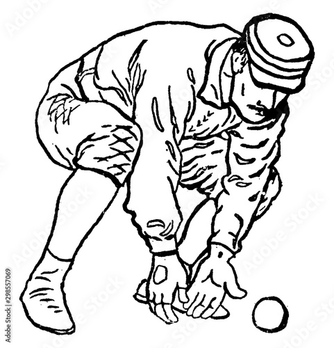 Fielder vintage illustration.