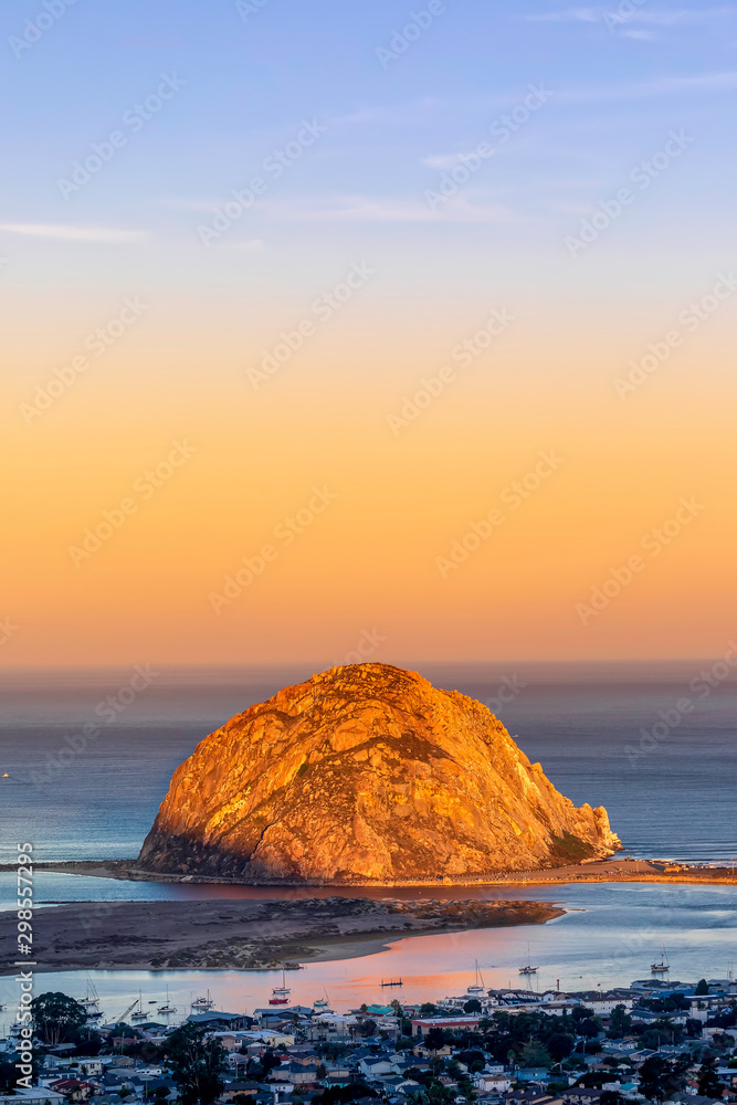 Rock in the Ocean at Sunrise, Sea Stack, 