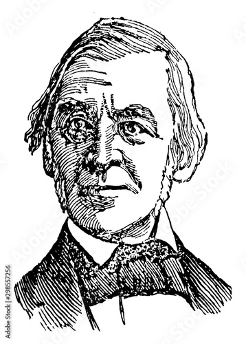 Ralph Waldo Emerson, vintage illustration