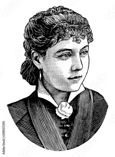 Clara Morris, vintage illustration