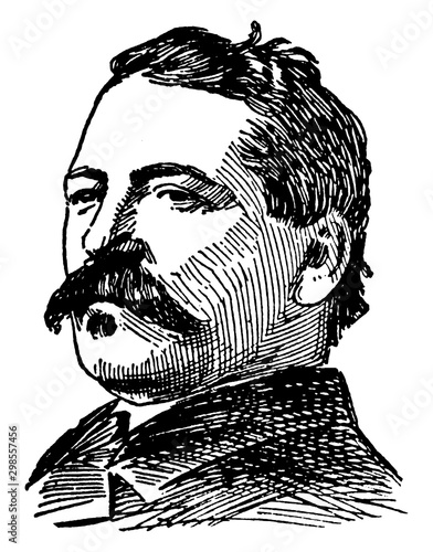 Samuel Gompers, vintage illustration