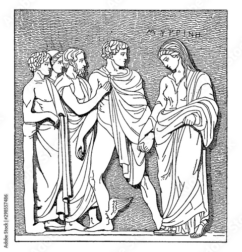 Hermes vintage illustration.