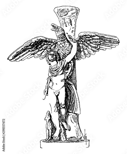 Ganymede vintage illustration.