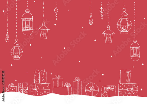 Wallpaper Mural クリスマス手書き_2019素材 Torontodigital.ca