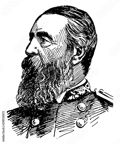 Admiral David Dixon Porter, vintage illustration