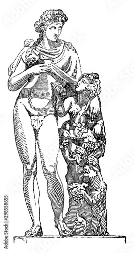 Dionysus vintage illustration.