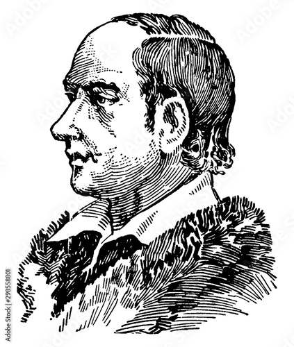 Oliver Goldsmith, vintage illustration