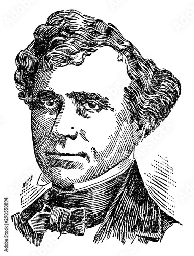 Franklin Pierce, vintage illustration