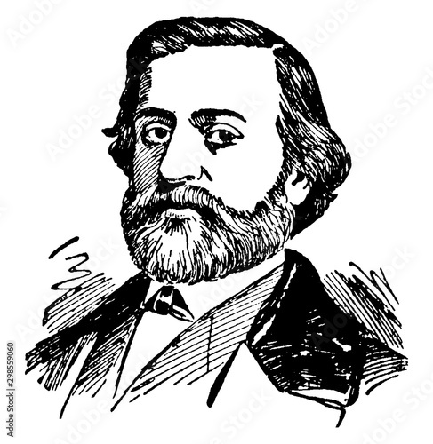 Giuseppe Verdi, vintage illustration