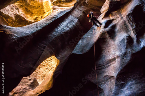 Canyoneer Rappels in the Cathedral Room photo