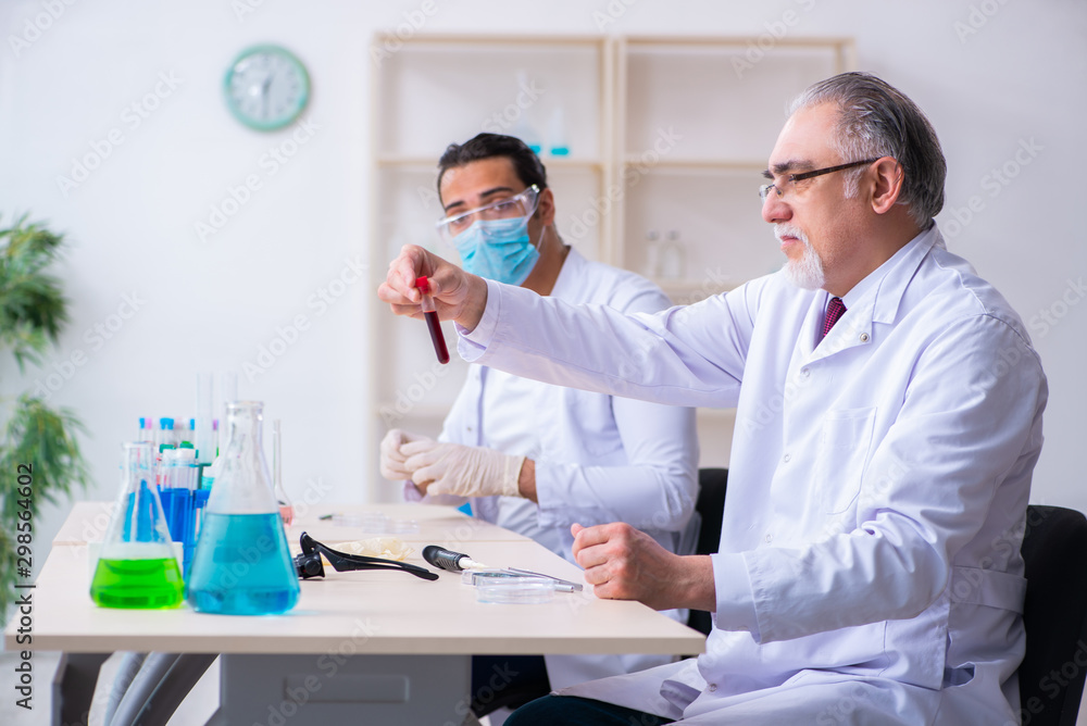 Two chemists working in the lab Two chemists working in the lab