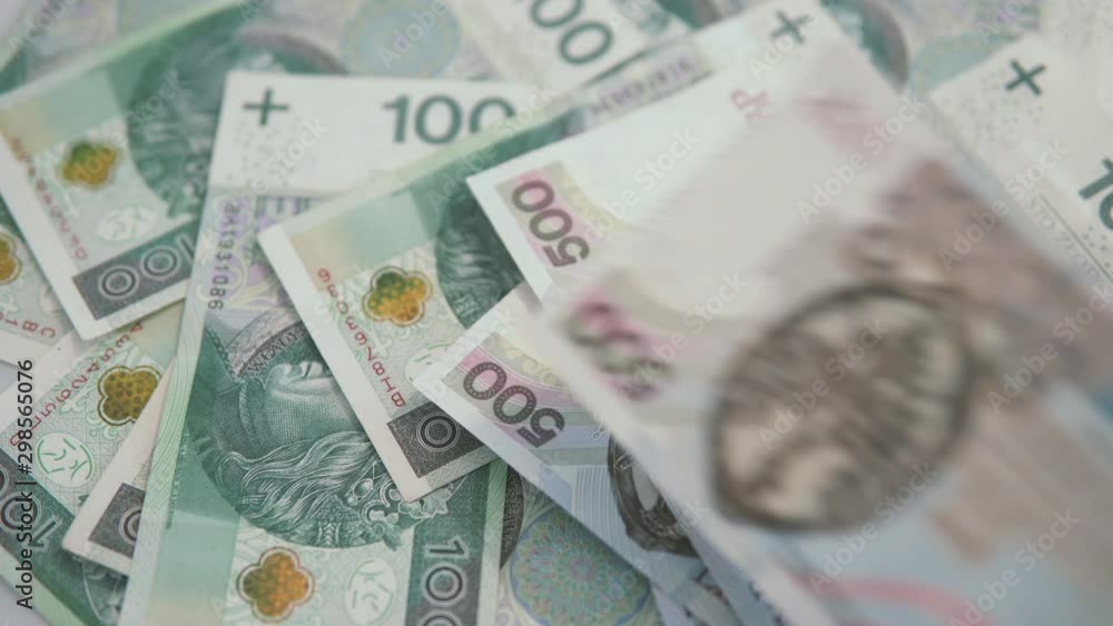 Counting polish money on table, 500 Polsih zloty counting on money background Counting polish money on table, 500 Polsih zloty counting on money background
