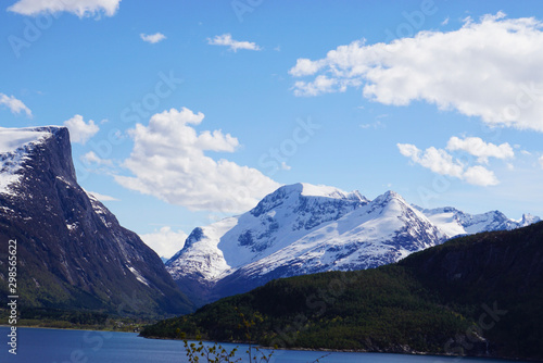 The snow mountain view