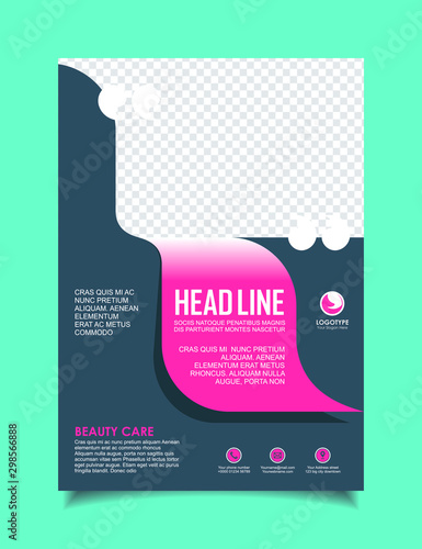 Beauty Spa - Salon Flyer Template, eye-catching flyer to promote a beauty spa treatment, nail care, establishment with high-quality layout and designs