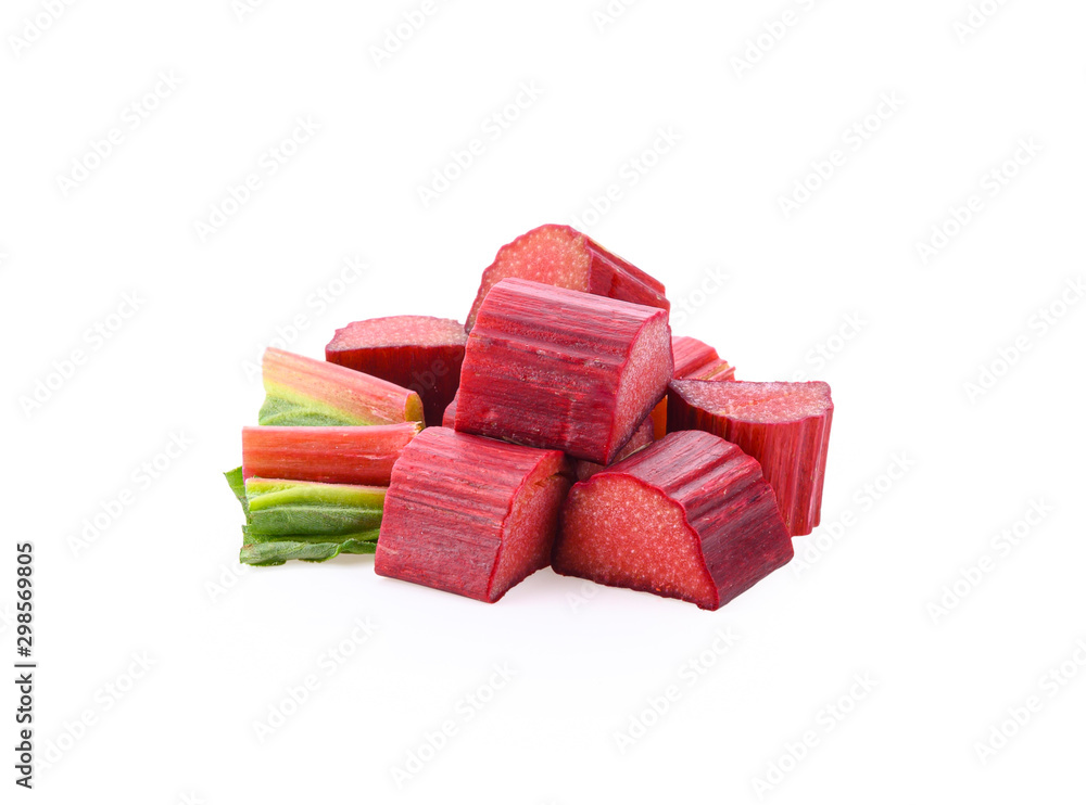 Φωτογραφία rhubarb stalks isolated on white background