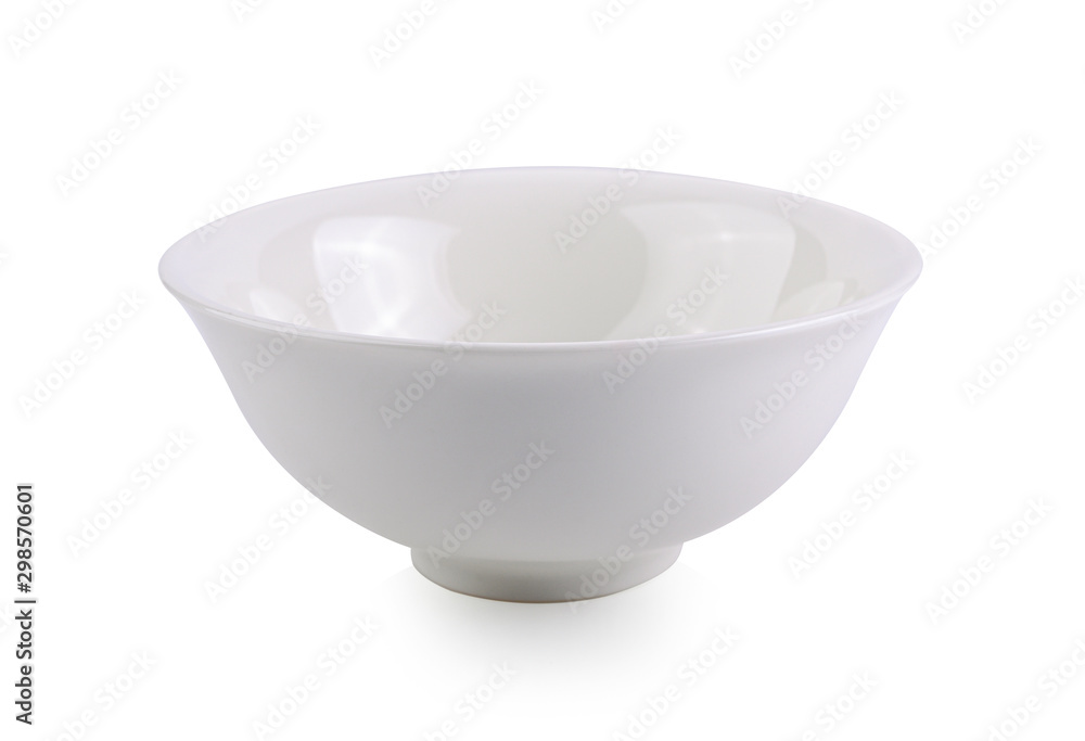 Empty white bowl on white background Empty white bowl on white background