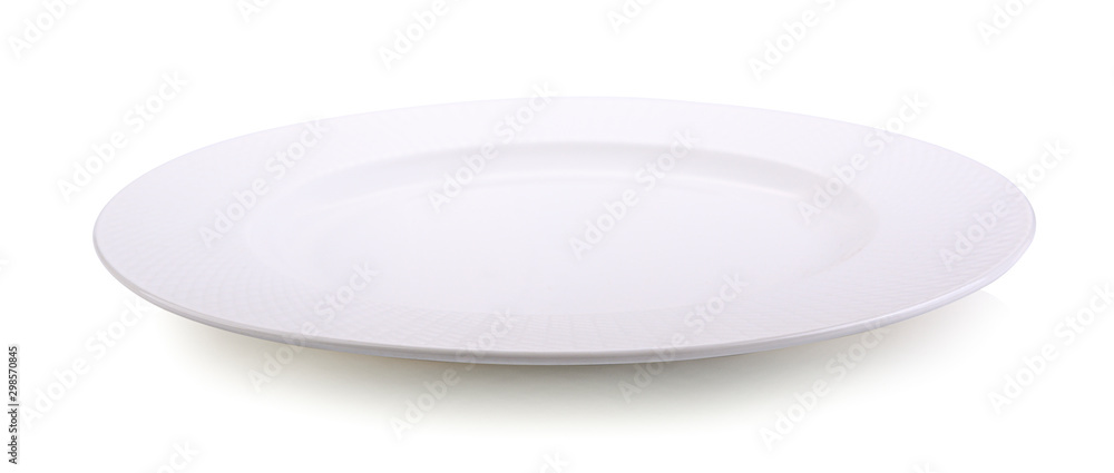 White plate on white background White plate on white background