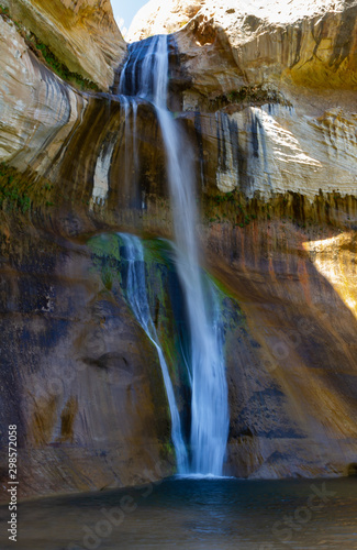 Lower Calf Creek Waterfalls in southern Utah in the early Spring 