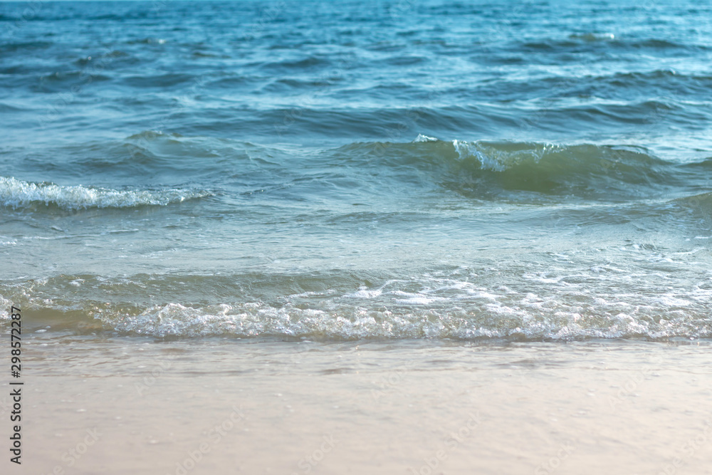 The ocean waves that are blowing towards the shore The ocean waves that are blowing towards the shore