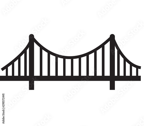 bridge icon on white background. flat style. simple bridge logo. building sign.