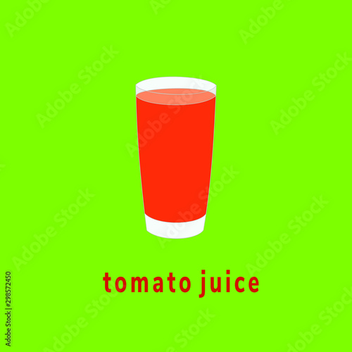 a glass of tomato juice vector illustration