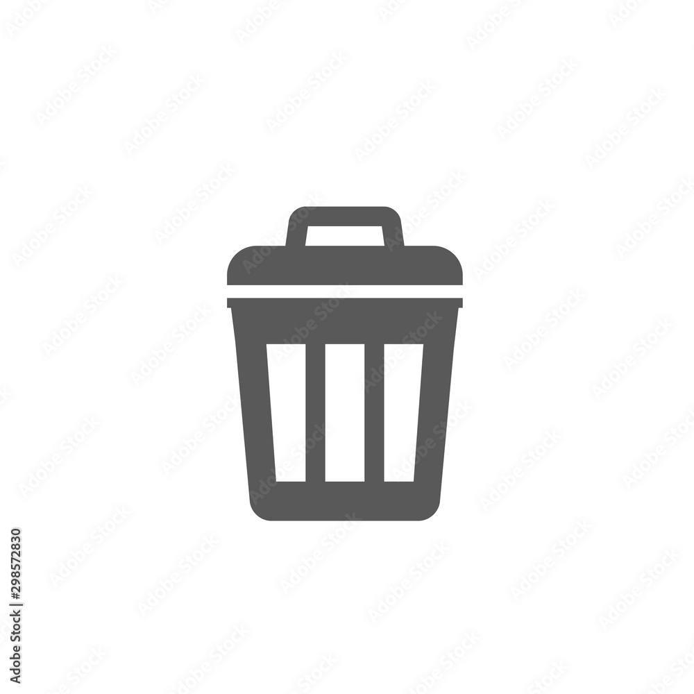 Trash can icon vector isolated on white background.