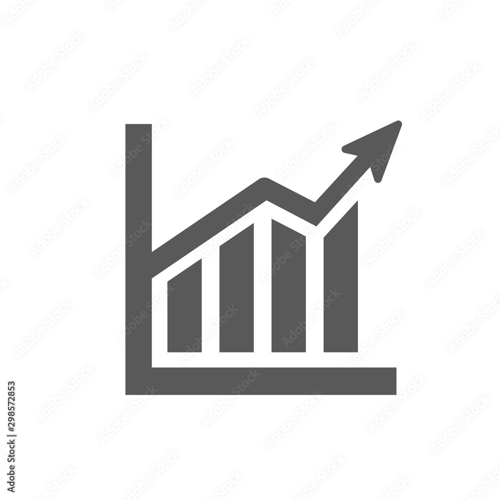 Statistics Icon vector isolated on white background. Graph symbol for your design, logo, application, presentation, UI - obrazy, fototapety, plakaty 