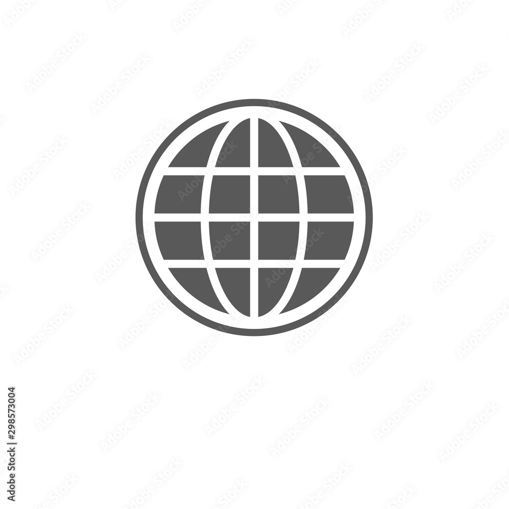 Globe icon vector isolated on white background for your design, website, logo, application, UI Globe icon vector isolated on white background for your design, website, logo, application, UI