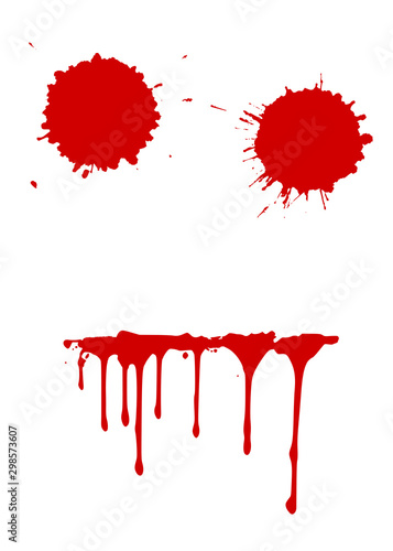 Blood splatters collection  vector illustration