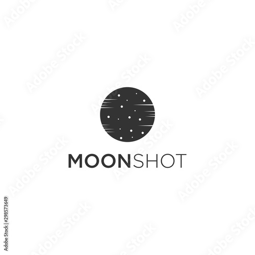 Moon in flat design style, vector illustration