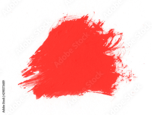 Red paint splash background. Red paint brush