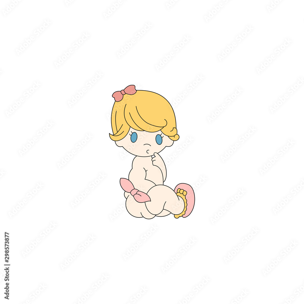 character cute female baby logo design inspiration character cute female baby logo design inspiration