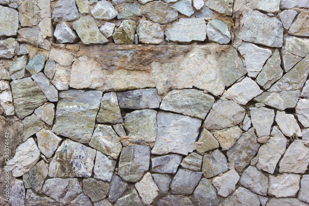 Obraz premium stone wall construction background