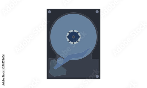 Hard disk icon for computer storage