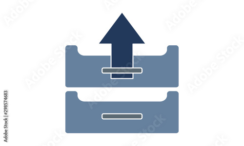 Upload folder icon for file management and web services