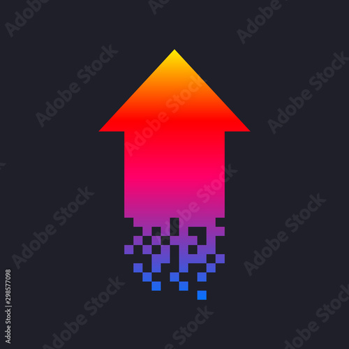 arrow up pixel icon
