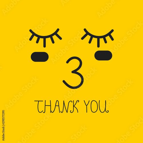 thank you card with kiss