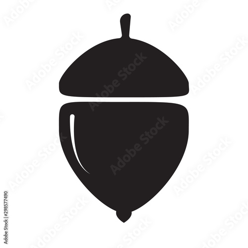 acorn icon on white background. flat style. oak logo. acorn sign. photo