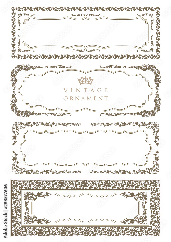 Obraz premium ビンテージフレームセット14-2-4