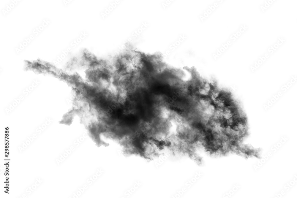 Cloud Isolated on white background,Smoke Textured,Abstract black