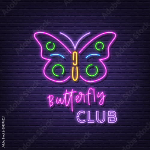 butterfly neon signboard
