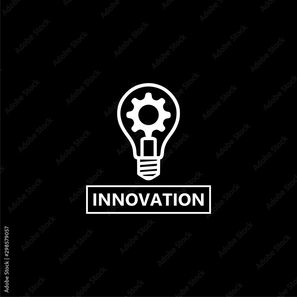 Innovation icon isolated on black background Innovation icon isolated on black background