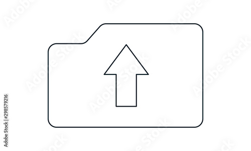 Upload folder icon for file management and web services